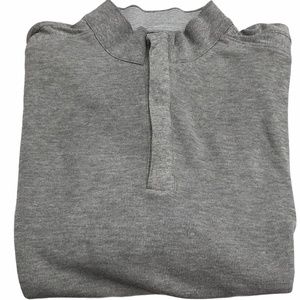 GREG NORMAN COTTON GRAY QUARTER ZIP PULLOVER SIZE XL